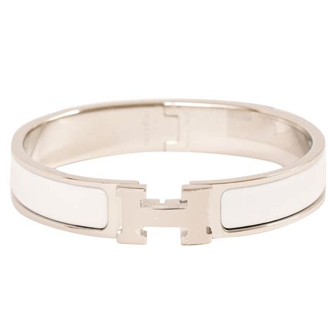 hermes bracelet white and silver|hermes bracelet cost.